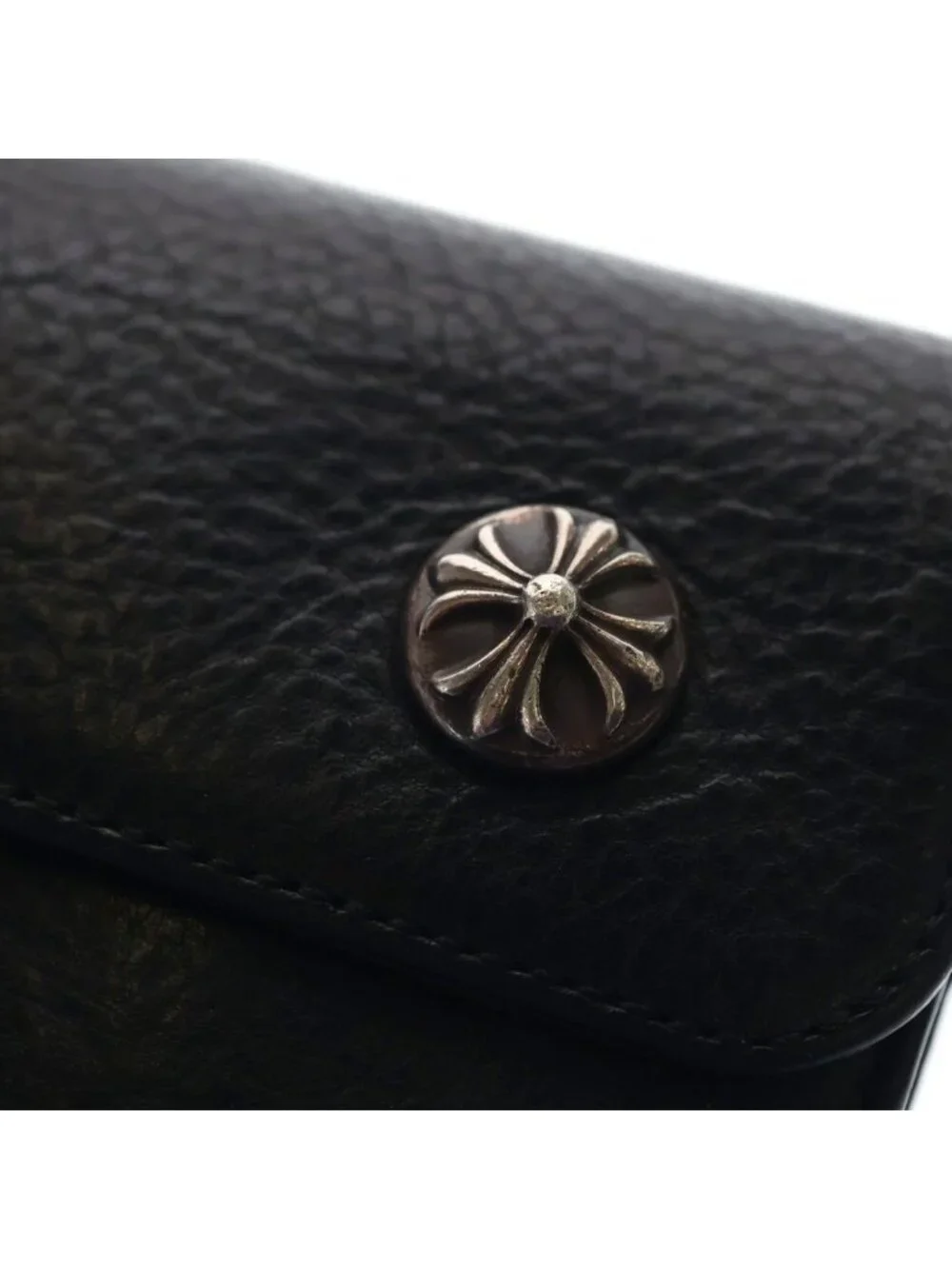 Chrome Hearts Wave Leather Wallet Black